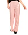 Isaac Mizrahi Women's Sequin Wide Leg Pants In Pink