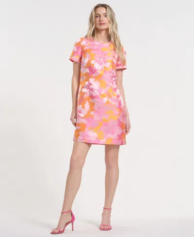 Isaac Mizrahi Women's Short-sleeve Mini Floral Dress In Multi