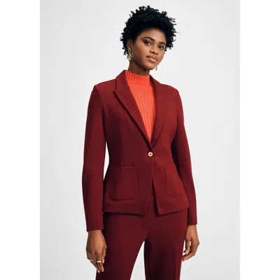 Isaac Mizrahi Women's Single Breasted Blazer In Brown