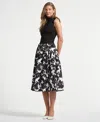 Isaac Mizrahi Women's Sleeveless Ponte Combo Midi Dress In Multi