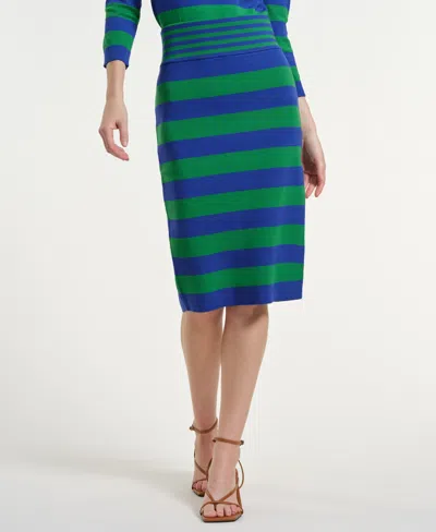 Isaac Mizrahi Women's Striped Pull-on Skirt In Multi