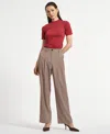 Isaac Mizrahi Women's Wide Leg Pants In Brown