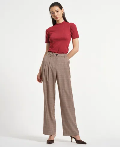 Isaac Mizrahi Women's Wide Leg Pants In Brown