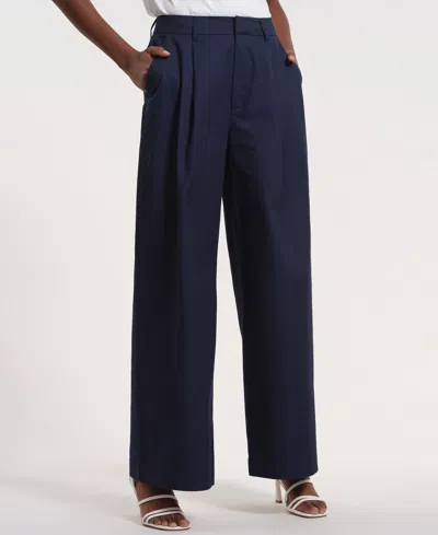 Isaac Mizrahi Women's Wide-leg Pants In Navy