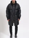 Isaac Sellam Down Jacket With Sheepskin Inserts In Black