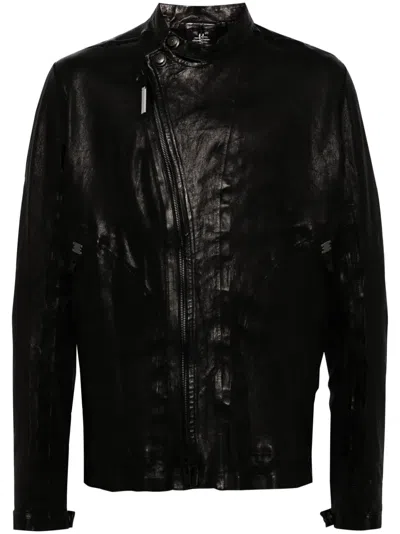 Isaac Sellam Experience Zip-detail Leather Jacket In Schwarz