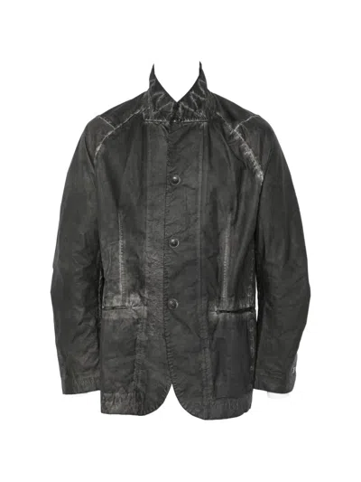 Isaac Sellam Experience Button Collared Jacket In Black