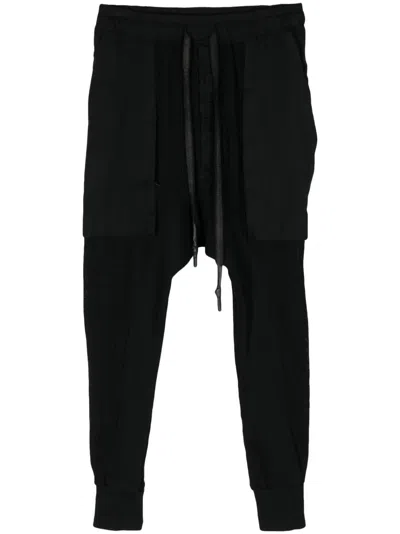 Isaac Sellam Experience Cropped Drop-crotch Trousers In Black