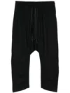 Isaac Sellam Experience Cropped Drop-crotch Trousers In Black