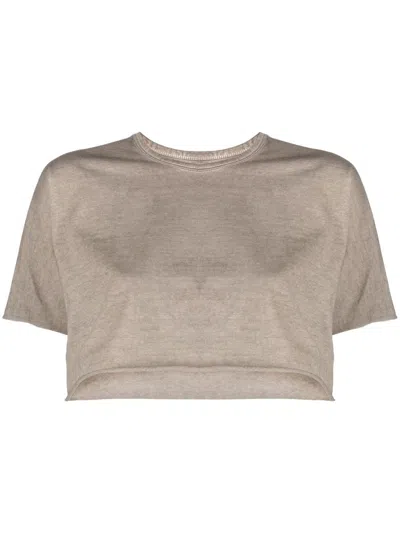 Isaac Sellam Experience Cropped Short-sleeved T-shirt In Nude