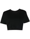Isaac Sellam Experience Cropped Short-sleeved T-shirt In Schwarz