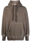 Isaac Sellam Experience Distressed-finish Hoodie In Brown