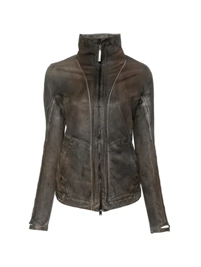 Isaac Sellam Experience Distressed-finish Jacket In Brown