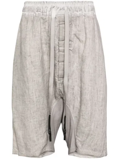 Isaac Sellam Experience Drawstring Linen Shorts In Grey