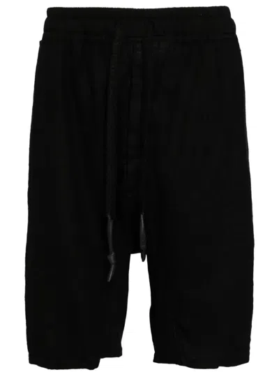 Isaac Sellam Experience Drop-crotch Cotton Shorts In Black