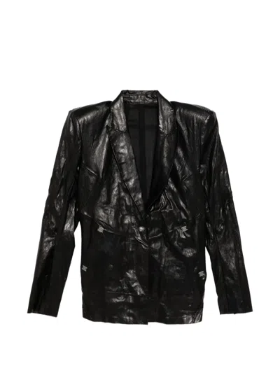Isaac Sellam Experience Epaulee Neo Leather Jacket In Black