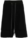 Isaac Sellam Experience Gusset-detail Organic Cotton Track Shorts In Black