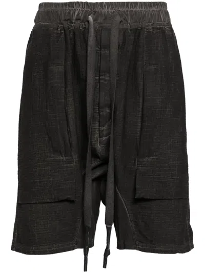 Isaac Sellam Experience Gusset-detail Organic Cotton Track Shorts In Black