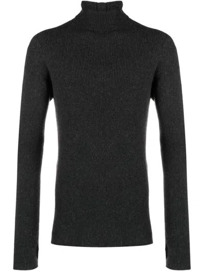 Isaac Sellam Experience High-neck Ribbed-knit Jumper In Grau