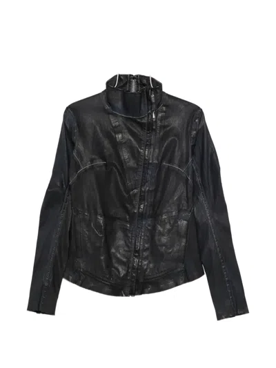 Isaac Sellam Experience High-neck Leather Jacket In Black