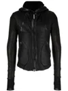 Isaac Sellam Experience Hooded Leather Jacket In Black