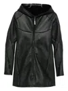 Isaac Sellam Experience Hooded Panelled Coat In Black