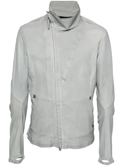 Isaac Sellam Experience Imparable Crassepouille Leather Jacket In Blue