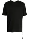 Isaac Sellam Experience Strap-detailing Organic Cotton T-shirt In Black