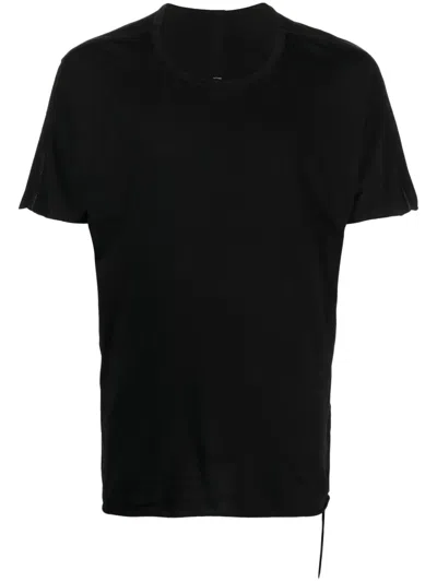 Isaac Sellam Experience Mister Leather-straps Cotton T-shirt In Black