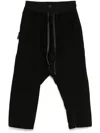 Isaac Sellam Experience Cotton Jersey Drop-crotch Trousers In Black
