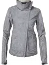 Isaac Sellam Experience Off-centre Leather Biker Jacket In Grau