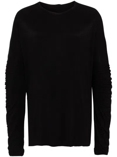 Isaac Sellam Experience Plomb Knit T-shirt In Black