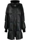 Isaac Sellam Experience Hooded Panelled Padded Jacket In Black