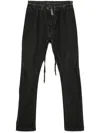 Isaac Sellam Experience Distressed Slim-fit Trousers In Grey