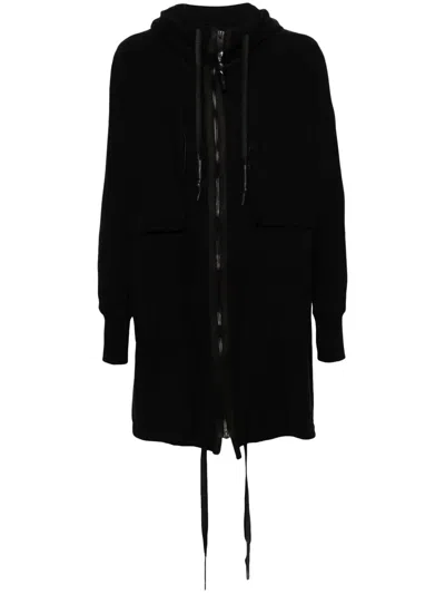 Isaac Sellam Experience Single-breasted Cotton Coat In 黑色
