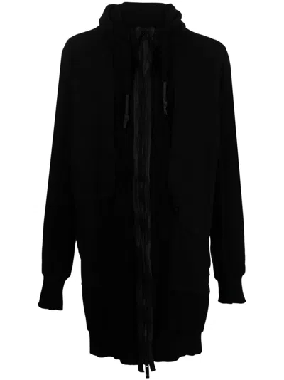 Isaac Sellam Experience Terry-cloth Hooded Jacket In Schwarz