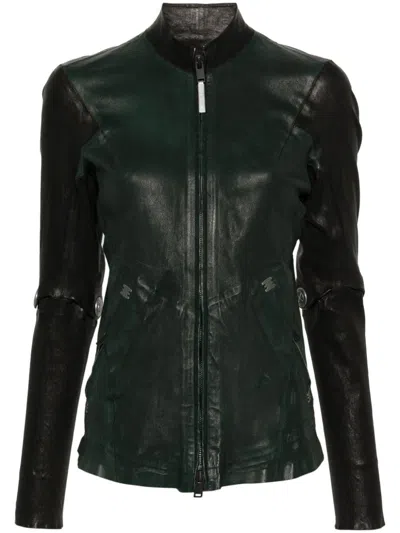 Isaac Sellam Experience Two-tone Leather Jacket In Black