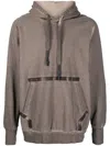 Isaac Sellam Experience Washed-effect Cotton Hoodie In Grey