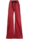 ISAAC SELLAM EXPERIENCE WIDE-LEG LEATHER DRAWSTRING TROUSERS