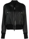 Isaac Sellam Experience Zip-up Leather Bomber Jacket In Black
