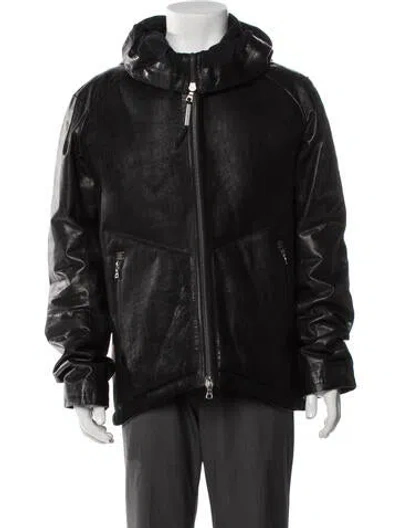 Pre-owned Isaac Sellam Lambskin Moto Jacket In Black