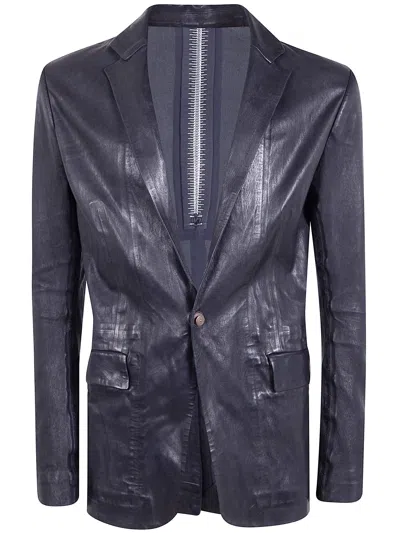 Isaac Sellam "pionnier" Nappa Stretch Classic Blazer In Black