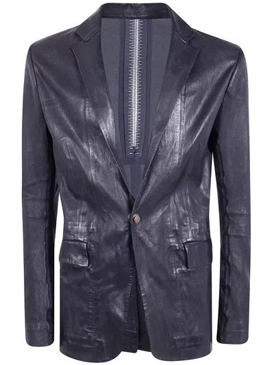 Isaac Sellam "pionnier" Nappa Stretch Classic Blazer In Blue