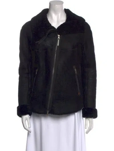 Pre-owned Isaac Sellam Shearling Jacket In Black