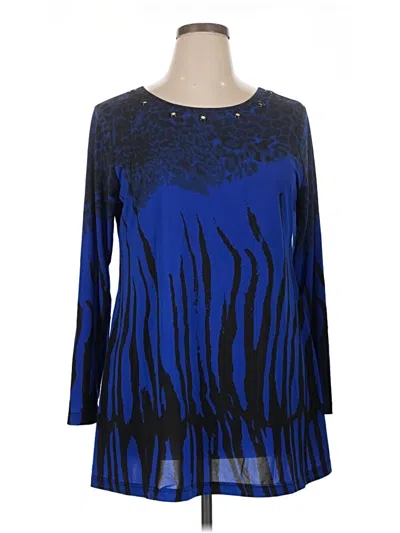 Pre-owned Isabel 3/4 Sleeve Blouse In Blue