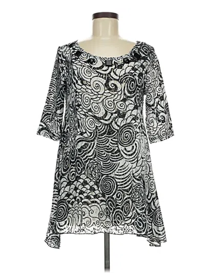 Pre-owned Isabel 3/4 Sleeve Blouse In Silver