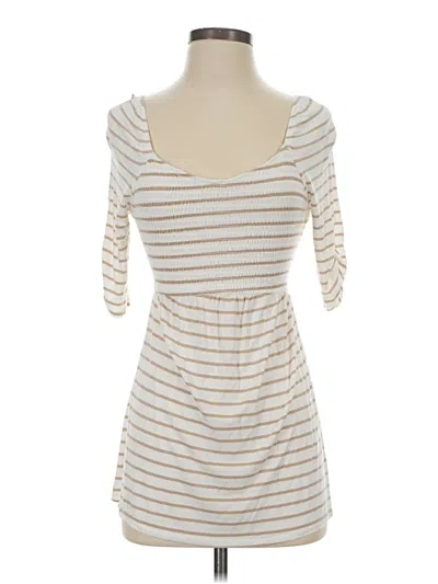 Pre-owned Isabel 3/4 Sleeve Top Ivory Sweetheart Neckline Tops In White