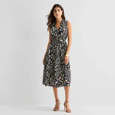 Isabel & Nina Womens V Neck Sleeveless Maxi Dress In Multi