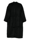 Isabel Benenato Alpaca Wool-blend Coat In Black