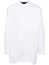 Isabel Benenato Asymmetric Cotton Shirt In 白色